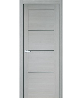 Дверь с ПВХ покрытием 18К (Дуб Грэй, Стекло матовое)