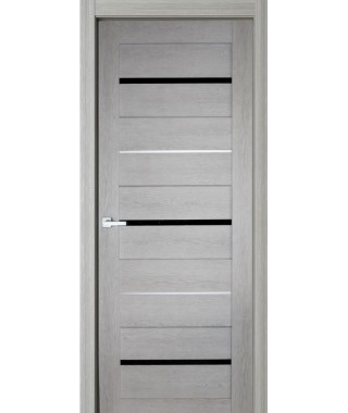 Дверь с ПВХ покрытием 51К (Филадельфия Дуб Грэй, Черный лакобель)