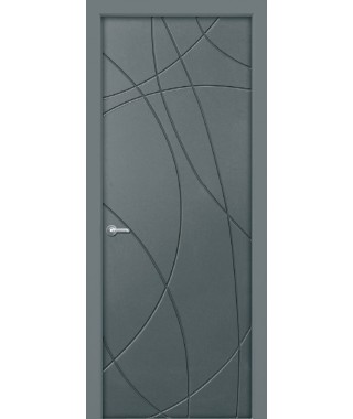 Дверь с ПВХ покрытием Арса (Бетон Темный)