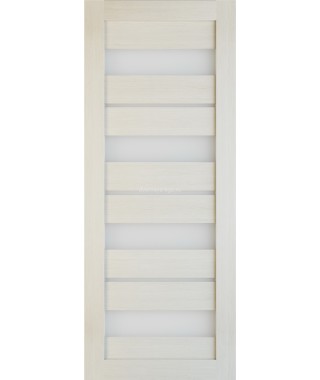 Дверь из экошпона Техно 15 Лиственница (белое стекло)